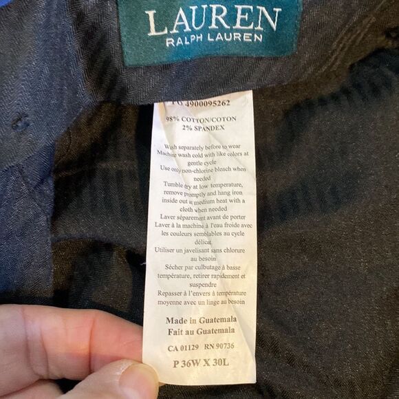 Lauren Bundle of 4 Pair Lauren Corduroy Flat Front Pants 36x30 Business Casual - Picture 8 of 12